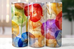 Rainbow Wild Flowers Tumbler|3d Herbarium Tumbler Wrap Product Image 2