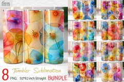 Rainbow Wild Flowers Tumbler|3d Herbarium Tumbler Wrap Product Image 1