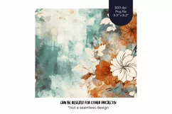 Flower Tumbler Wrap  Abstract Floral Tumbler Sublimation