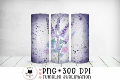 spring flowers tumbler sublimation design shown on a white background