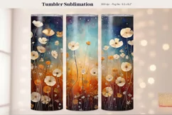 Flower Tumbler Wrap Wildflower Tumbler Sublimation Design