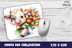 Cow Mouse Pad Sublimation - Mouse Pad PNG - Cow Sublimation Product Image 1