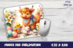 Cow Mouse Pad Sublimation - Easter Animal - Cow Sublimation Product Image 1