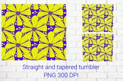 Yellow flowers sublimation tumbler wrap 20 Oz Product Image 2