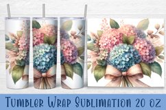 Dahlias flowers Tumbler Wrap Sublimation | Floral Product Image 1