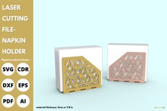 Flower vintage napkin stand svg laser cutting product Product Image 1