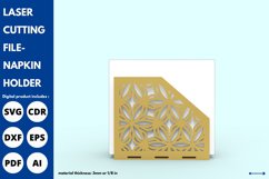 Flower vintage napkin stand svg laser cutting product Product Image 3