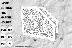 Flower vintage napkin stand svg laser cutting product Product Image 2
