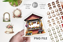 Vintage Flowers Sticker Product Image 1