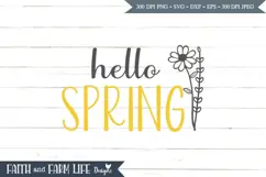 Hello Spring Wildflower SVG, PNG, JPEG Product Image 1
