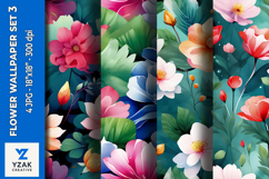 Flower Wallpaper Set 3 - Digital Paper Collection Product Image 1