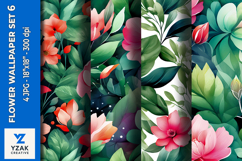 Flower Wallpaper Set 6 - Digital Paper Collection Product Image 1