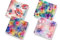 Watercolor Flower Digital Paper Bundle Product Image 3
