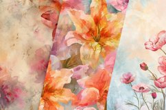 Watercolor Flower Digital Paper Bundle Product Image 5