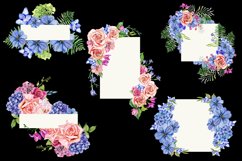 Flower rose Watercolors Frames. Floral clipart Product Image 2