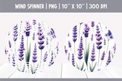 Watercolor Lavander Flower Wind Spinner Sublimation design P Product Image 1