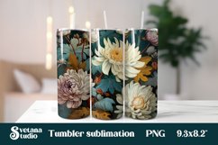 Flower tumbler sublimation | Flower tumbler wrap Product Image 1