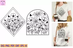 Wildflower Blooms Svg, Flower Svg, Blooming Flowers Svg Product Image 1