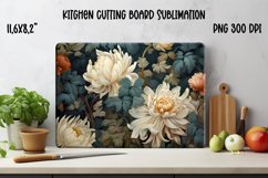 Vintage flower kitchen cutting board | Board PNG Product Image 1
