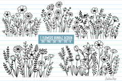 Flower Svg, Flower Meadow Svg, Wildflower Svg, flowers Svg. Product Image 1
