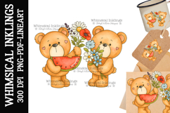Flower Bears Sublimation Clipart Product Image 1