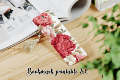Flower bookmark printable PNG design | Bookmark love PNG Product Image 1