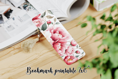 Flower bookmark printable PNG design | Bookmark love PNG Product Image 1