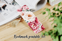 Flower bookmark printable PNG design | Bookmark love PNG Product Image 1