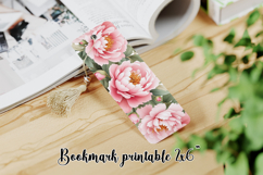 Flower bookmark printable PNG design | Bookmark love PNG Product Image 1