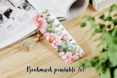 Flower bookmark printable PNG design | Bookmark love PNG Product Image 1