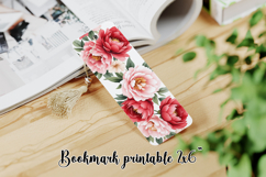 Flower bookmark printable PNG design | Bookmark love PNG Product Image 1