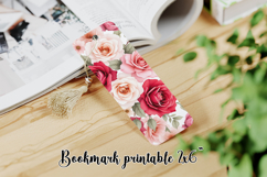 Flower bookmark printable PNG design | Bookmark love PNG Product Image 1