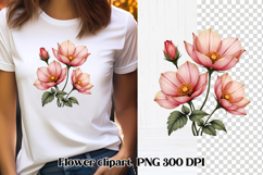 Pink flower clipart PNG design | Summer flower sublimation Product Image 1
