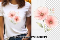 Pink flower clipart PNG design | Summer flower sublimation Product Image 1