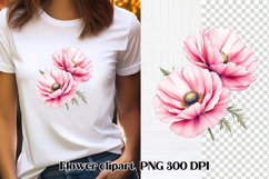 Pink flower clipart PNG design | Summer flower sublimation Product Image 1