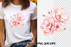 Pink flower clipart PNG design | Summer flower sublimation Product Image 1