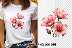 Pink flower clipart PNG design | Summer flower sublimation Product Image 1