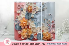 Flowered Tumbler Wrap, 20 oz tumbler wrap, Flowered Tumbler Wrap, Flowered Png
