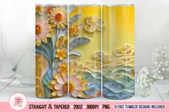 Flowered Tumbler Wrap, 20 oz tumbler wrap, Flowered Tumbler Wrap, Flowered Png