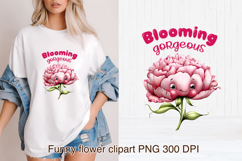 Groovy flower PNG clipart | Whimsical floral sublimation Product Image 1