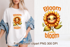 Groovy flower PNG clipart | Whimsical floral sublimation Product Image 1