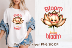 Groovy flower PNG clipart | Whimsical floral sublimation Product Image 1