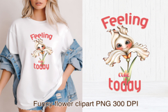 Groovy flower PNG clipart | Whimsical floral sublimation Product Image 1