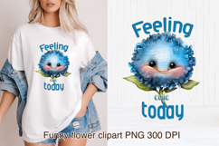 Groovy flower PNG clipart | Whimsical floral sublimation Product Image 1
