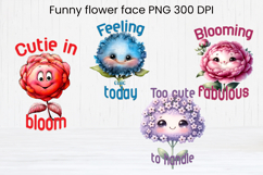 Groovy flower PNG clipart | Whimsical floral sublimation Product Image 1