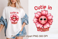 Groovy flower PNG clipart | Whimsical floral sublimation Product Image 1