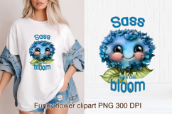 Groovy flower PNG clipart | Whimsical floral sublimation Product Image 1
