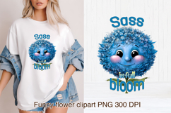 Groovy flower PNG clipart | Whimsical floral sublimation Product Image 1