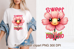 Groovy flower PNG clipart | Whimsical floral sublimation Product Image 1