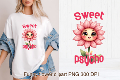 Groovy flower PNG clipart | Whimsical floral sublimation Product Image 1